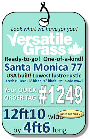 Piece #1249 Santa Monica 77  12ft10 x 4ft6 synthetic artificial grass SSTOR