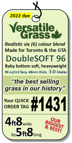 Piece #1431 DoubleSOFT 96  4ft8 x 5ft8 synthetic artificial grass SSTOR