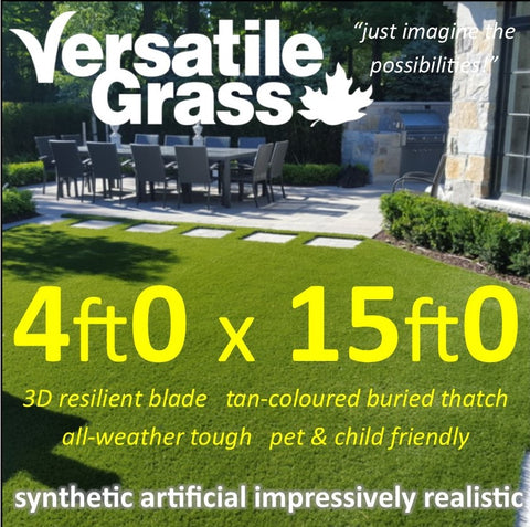 4ft x 15ft Multi Usage Synthetic Artificial Grass