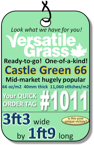 Piece #1011 Castle Green 66 3ft3 x 1ft9 synthetic artificial grass ELM