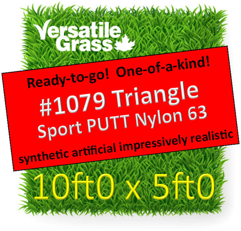Piece #1079 Sport PUTT Nylon 63 TRIANGLE 10ft0 x 5ft0 synthetic artificial grass ELM