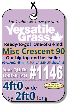 Piece #1146 MISC Crescent 84 4ft0 x 2ft0 synthetic artificial grass ELM
