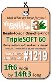 Piece #1219 Triple Soft 60 1ft6 x 14ft3 synthetic artificial grass ELM