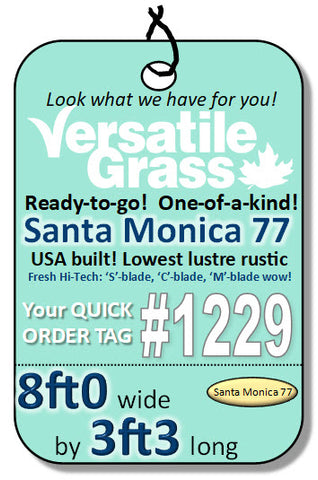 Piece #1229 Santa Monica 77 8ft0 x 3ft3 synthetic artificial grass SSTOR