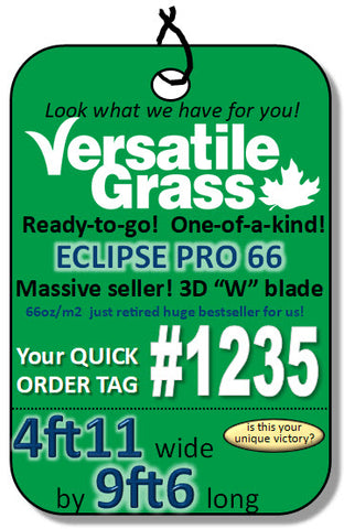 Piece #1235 Eclipse Pro 66 4ft11 x 9ft6 synthetic artificial grass ELM