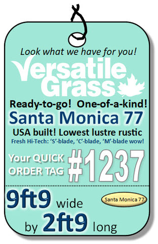 Piece #1237 Santa Monica 77  9ft9 x 2ft9 synthetic artificial grass SSTOR