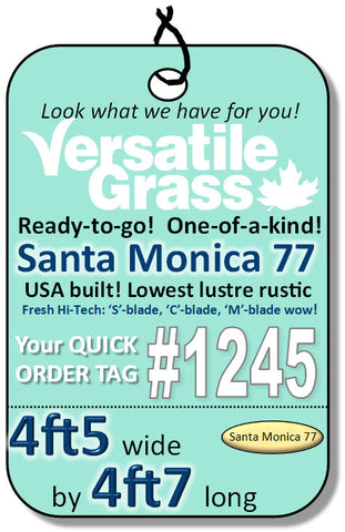 Piece #1245 Santa Monica 77 4ft5 x 4ft7 synthetic artificial grass  ELM