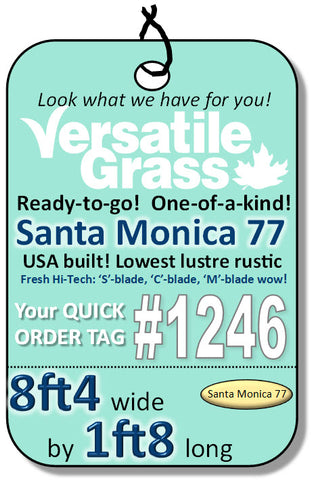 Piece #1246 Santa Monica 77 8ft4 x 1ft8 synthetic artificial grass  ELM