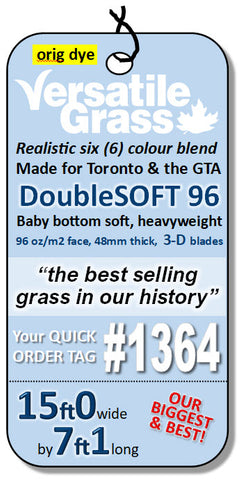 Piece #1364 DoubleSOFT 96 15ft0 by 7ft1 synthetic artificial grass  SSTOR
