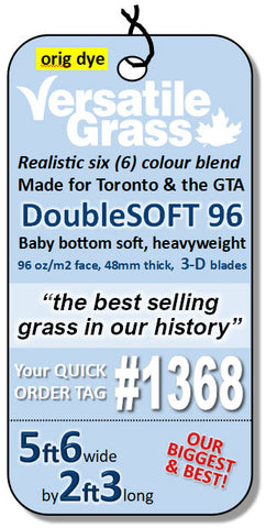 Piece #1368 DoubleSOFT 96 5ft6 by 2ft3 synthetic artificial grass  SSTOR