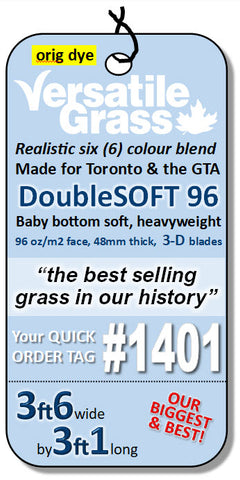 Piece #1401 DoubleSOFT 96 3ft6 by 3ft1 synthetic artificial grass  SSTOR