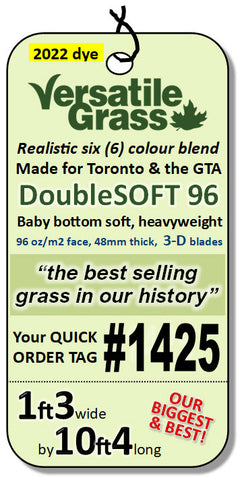 Piece #1425 DoubleSOFT 96  1ft3 by 10ft4 synthetic artificial grass SSTOR