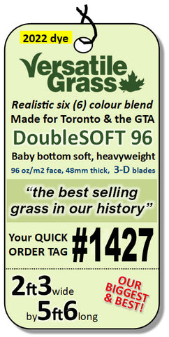 Piece #1427 DoubleSOFT 96  2ft3 by 5ft6 synthetic artificial grass SSTOR