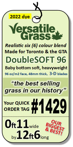 Piece #1429 DoubleSOFT 96  0ft11 by 12ft6 synthetic artificial grass SSTOR