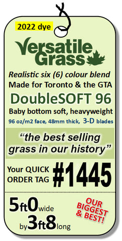 Piece #1445 DoubleSOFT 96   5ft0 x 3ft8 synthetic artificial grass SSTOR