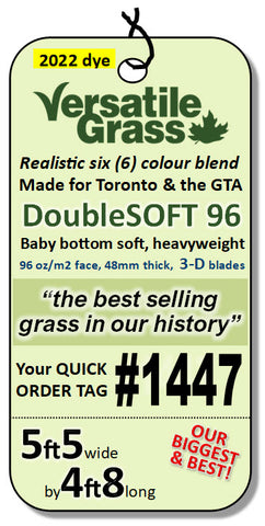 Piece #1447 DoubleSOFT 96  5ft5 x 4ft8 synthetic artificial grass SSTOR