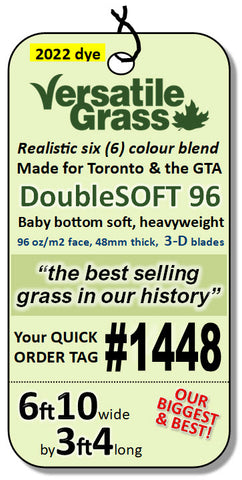 Piece #1448 DoubleSOFT 96  6ft10 x 3ft4 synthetic artificial grass SSTOR