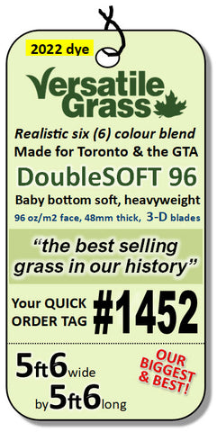 Piece #1452 DoubleSOFT 96  5ft6 x 5ft6 synthetic artificial grass SSTOR