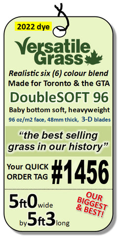 Piece #1456 DoubleSOFT 96 5ft0 x 5ft3 synthetic artificial grass SSTOR