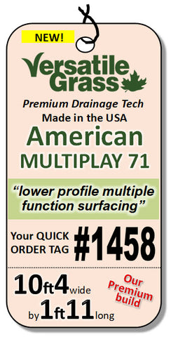 Piece #1458 American MultiPLAY 71 10ft4 wide x 1ft11 long synthetic artificial grass ELM
