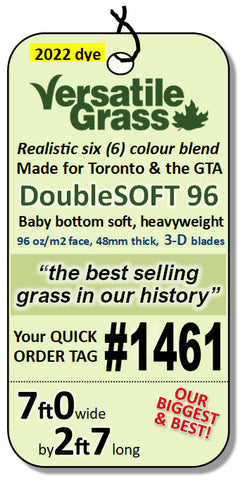 Piece #1461 DoubleSOFT 96  7ft0 x 2ft7 synthetic artificial grass SSTOR