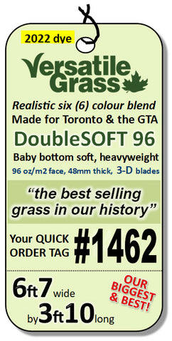 Piece #1462 DoubleSOFT 96  6ft7 x 3ft10 synthetic artificial grass SSTOR