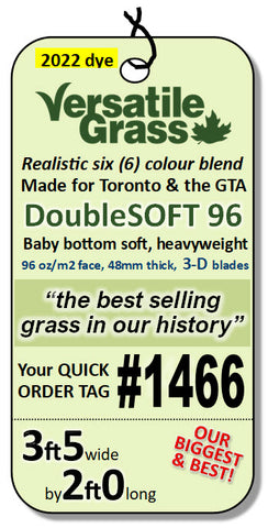 Piece #1466 DoubleSOFT 96  3ft5 x 2ft0 synthetic artificial grass SSTOR