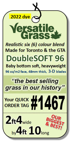 Piece #1467 DoubleSOFT 96  2ft4 x 4ft10 synthetic artificial grass SSTOR