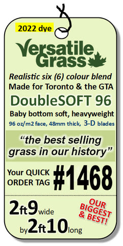 Piece #1468 DoubleSOFT 96  2ft9 x 2ft10 synthetic artificial grass SSTOR