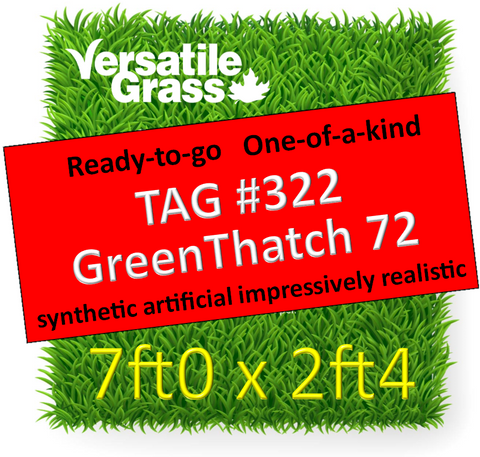TAG#322 GreenThatch 72 Synthetic Artificial Grass 7ft x 2ft4 Elm
