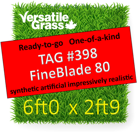 TAG#398 Grandeur Fineblade 80 Synthetic Artificial Grass 6ft x 2ft9 Elm