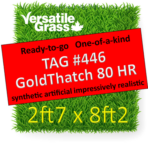 TAG#446 GoldThatch 80HR Synthetic Artificial Grass 2ft7 x 8ft2 Elm