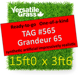 TAG#565 Grandeur 65 Synthetic Artificial Grass 15ft x 3ft6 Elm