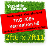 TAG#686 GreenThatch Recreation 68 Synthetic Artificial Grass 2ft6 x 7ft11 Elm
