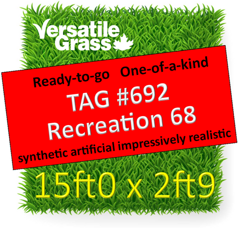 TAG#692 Recreation 68 Synthetic Artificial Grass 15ft x 2ft9 SStor