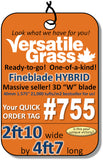 TAG#755 FineBlade Hybrid Synthetic Artificial Grass 2ft10 x 4ft7 Elm