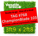 TAG#768 Champion Blade 103 Synthetic Artificial Grass 3ft9 x 2ft8 Elm