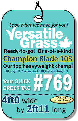 TAG#769 Champion Blade 103 Synthetic Artificial Grass 4ft x 2ft11 Elm