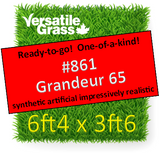 Tag #861 Grandeur 65 Synthetic Artificial Grass 6ft4 x 3ft6 Elm