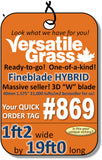 Grass #869  FineBlade Hybrid Synthetic Artificial Grass 1ft2 x 19ft0 Elm