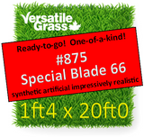 Piece #875 Special Blade 66 Synthetic Artificial Grass 1ft4 x 20ft0 Elm