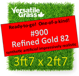 Piece #900 Refined Gold 82 Synthetic Artificial Grass 3ft7 x 2ft7 Elm