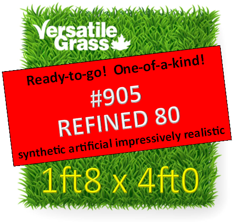 Piece #905 Goldthatch Refined 80 Synthetic Artificial Grass 1ft8 x 4ft0 Elm