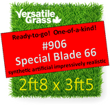 Piece #906 Special Blade 66 Synthetic Artificial Grass 2ft8 x 3ft5 Elm