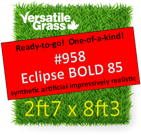 Piece #958 Eclipse BOLD 3D 85 Synthetic Artificial Grass 2ft7 x 8ft3 SStor