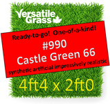 Piece #990 Castle Green 66 4ft4 x 2ft0 Synthetic Artificial Grass ELM
