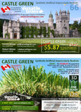 Piece #914 Castle Green 66 Synthetic Artificial Grass 8ft3 x 3ft6 Elm