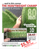 TAG#600 Grandeur Fineblade 80 Synthetic Artificial Grass 2ft3 x 5ft11 Elm