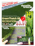 #853 Recreation 68 Synthetic Artificial Grass  6ft1 x 2ft6 Elm