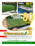 TAG#556 Refined Gold 80 Synthetic Artificial Grass 5ft3 x 3ft5 SStor